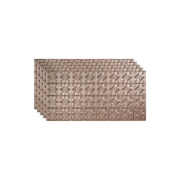 Acoustic Ceiling Products Fasade Traditional Syle # 1 - 48-3/8" x 24-3/8" PVC Glue Up Tile in Brushed Nickel - PG5029 - main